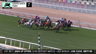 Royal Charter (GB) wins Race 7 on Saturday, April 6 at Santa Anita Park