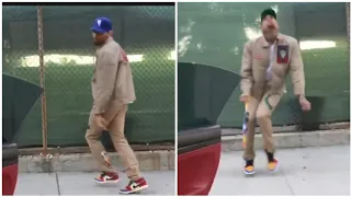 Chris Brown Dancing "Go Crazy" In the street