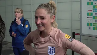 Katie Robinson and Laura Coombs speak as England Lionesses meet-up ahead of World Cup