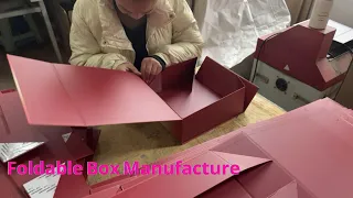 How to manufacture magnetic folding boxes | foldable box manufacture