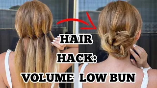 Check This New Volume Low Bun Technique | Hair Hack