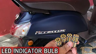 Led Indicators Bulb Installed In Access 125 | For All Motorcycle & Scooter