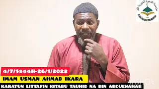 IKARA  DA'AWA FOUNDATION TV IMAM USMAN AHMAD IKARA  KARATUN LITTAFIN KITABU TAUHID NA BIN ABDULWAHAB