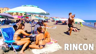 Rincón de la Victoria Spain Beach Walk [4K] Costa Del Sol Malaga Hot Summer