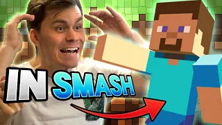 Beefy Smash Doods react to MINECRAFT STEVE in Smash Ultimate