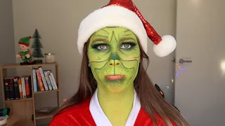 Easy Grinch Makeup! Turning Myself Into The Grinch | Christmas 2021