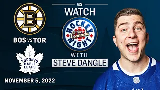 Watch Boston Bruins vs. Toronto Maple Leafs LIVE w/ Steve Dangle - presented by Coca-Cola