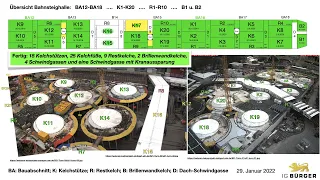 Übersichtsvideo - D6 bekommt Schalung | 29.1.2022 | #S21 #stuttgart21