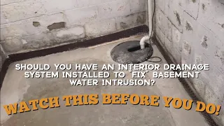 Basement interior drain systems - what you need to know before spending your $$$