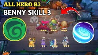 BENNY 3 | ALL HERO NATURE SPIRIT B3‼️ TUTORIAL USING COMMANDER BENNY SKILL 3 ❗ Magic Chess 2024