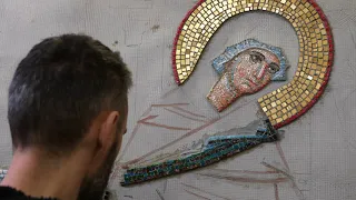 Making mosaic vestment of St Elisabeth - Part1