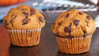 Chocolate Chip Pumpkin Muffins | Bakery Style Muffins | How Tasty Channel