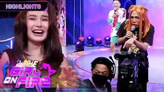 Vice Ganda notices the cameraman's gaze on Chie while dancing | Girl On Fire