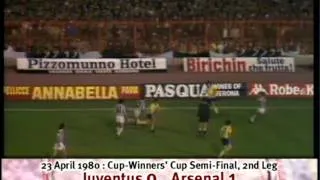 Juventus v Arsenal CWC Semi Final April 1980