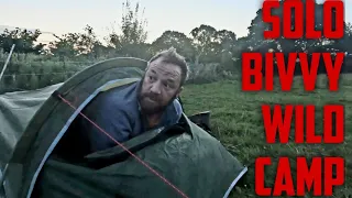 Solo Bivvy Camp | Wild Camping U K | Testing Budget Hooped Bivvy | Sylaeto Bivvy Tent