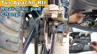 Tvs Apache Rtr Rear Disc Brake Pad Change 160/180