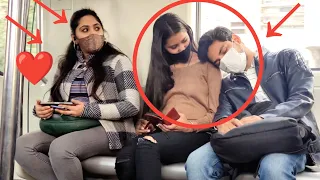 SLEEPING ON STRANGERS IN THE METRO PRANK || EPIC REACTION || RAM ARANY