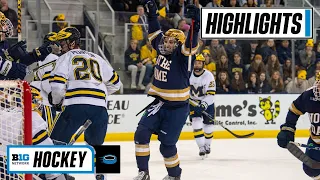 Notre Dame at Michigan | Highlights | Big Ten Hockey | Feb. 24, 2023