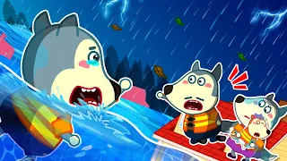 Oh No, Baby! Heavy Rainstorm Flooded Wolfoo's House! | Safety Tips in Natural Disasters For Kids