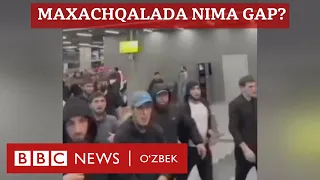 Исроил Ғазо уруши: Оломон Махачқала аэропортига бостириб кирди - BBC News O'zbek