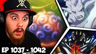 One Piece Episode 1037, 1038, 1039, 1040, 1041, 1042 Reaction - LUFFY HAS A SPECIAL DEVIL FRUIT!