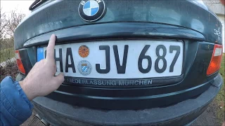 Ремонт подсветки номера на BMW e46