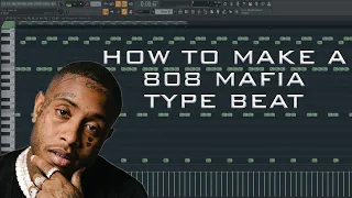 How to make a Southside 808 Mafia dark Melody type Beat in Fl Studio under 10 Minutes