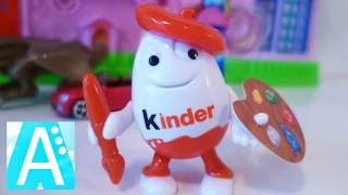 Семья пальчиков Киндер Папа пальчик. Kinder surprise. Finger family.