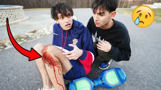 My twin brother got hurt..