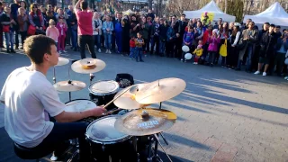 Одесса, март 1 апреля 2017, уличные музыканты, street musicians Барабаны Страдивари 72