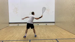 The Wolf Nick Matthew is having a good time with interactiveSQUASH