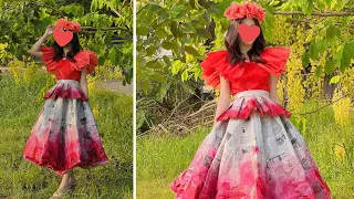 Paper Disney Princess Dress DIY | Ti Mui #1