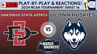 2024 NCAA Tournament Sweet 16: San Diego State vs UConn (Live Play-By-Play & Reactions)