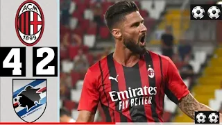 Ac milan vs sampdoria all the goals and highlights 2021/22