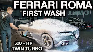Ferrari Roma: Scratches on a new $300,000 car? First Wash, Detail, and Drive!