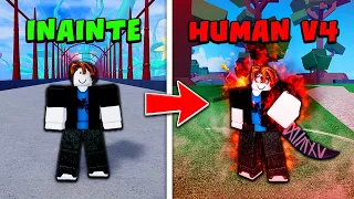 Am deblocat HUMAN V4 Awaken intr-un singur Video (Blox Fruits Roblox)