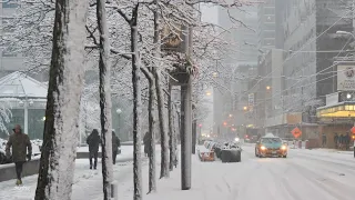 SNOW STORM in Toronto Canada - Ontario Extreme Weather in Winter Season