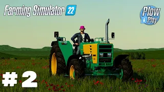 Start with 1$ on EMPTY MAP 👨‍🌾 #2  👉 FIRST FIELD | 🚜 Farming Simulator 22  | Plow And Play