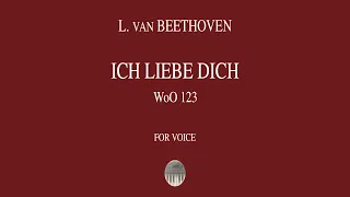 L. VAN BEETHOVEN - Ich liebe dich WoO 123 - piano accompaniment