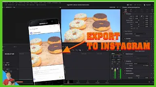 Davinci Resolve 17 How to export at commercial to Instagram (Smart Reframe Tool)