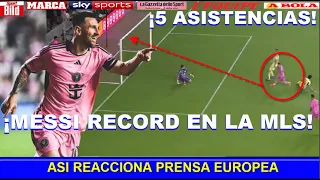 ASI REACCIONA PRENSA EUROPEA a GOL y CINCO ASISTENCIAS de MESSI INTER MIAMI vs NEW YORK RED BULL MLS