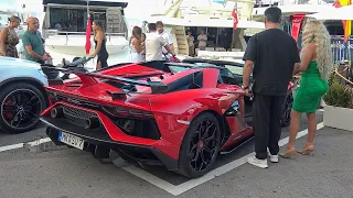 Supercars in Puerto Banus July 2023 [ 10 ] (Capristo SVJ Roadster, Chiron SS Hermes, Laporte's SF90,