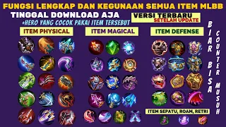 FUNGSI LENGKAP SEMUA ITEM MOBILE LEGENDS PALING TERBARU, ITEM ATTACK PHYSICAL MAGIC DEFENSE TANK ML