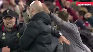 Klopp celebrate Origi Goal #liverpool #everton#epl