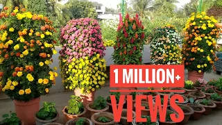 How To Make Flower Towers 🌸🌼🏵🍃🍂🍁 | Simple and easy method | Must watch idea for innovative gardening