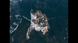 Dracula's Castle seen from above [4k Drone Footage ]