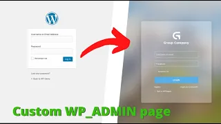 How to customize Wordpress login page. Custom WP-ADMIN page for wordpress login