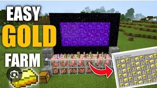 mincraft bedrock pe easy gold farm in bangla🥰🥰