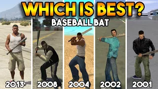 GTA : WHICH IS BEST BASEBALL BAT IN EVERY GTA? (GTA 5, 4, SAN, VC, 3)