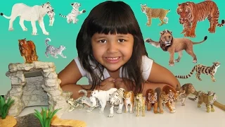 Happy Cute Animals Wildlife ZOO Big Cats Lion Tiger Cheetah Puma Leopard Toys